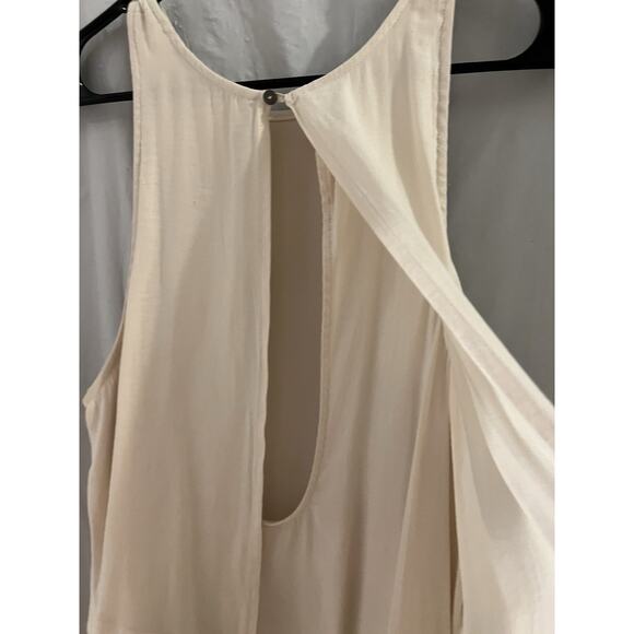 Free People Cream Layers Of Love Tunic Oversized Tank Sz S Large Armholes - Picture 4 of 7